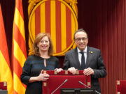 Rull i la Mesa del Parlament reben Armengol a la cambra