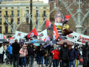 Els sindicats educatius es manifesten a Barcelona per demanar millores salarials
