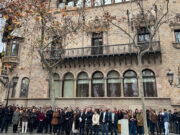 Minut de silenci de la Diputació de Barcelona per les víctimes dels aiguats