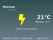 El temps avui 5 de Maig de 2026 a Manresa segons l’AEMET
