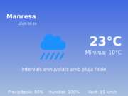 AEMET: El temps per a Manresa – 10 de Maig de 2026