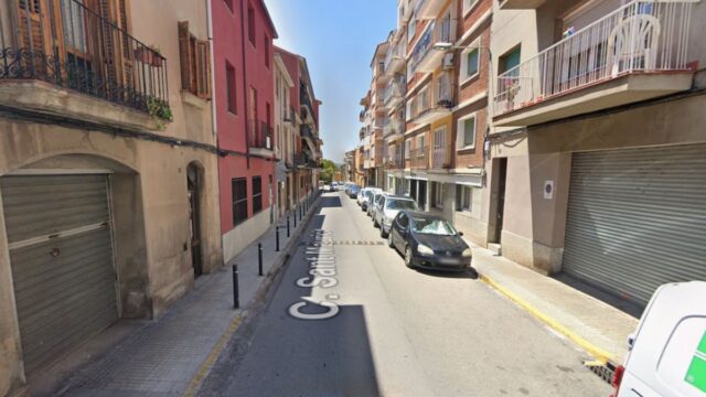 Imatge del carrer de Sant Maurici (Manresa)