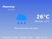 AEMET: El temps per a Manresa – 4 de Juny de 2026