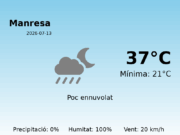 Predicció meteorològica: Manresa, 13 de Juliol de 2026