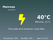 Previsió de l’AEMET a Manresa avui 14 de Agost de 2026